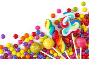 Mixed colorful sweets